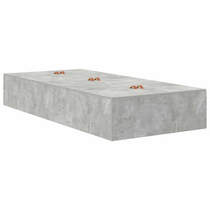 Struttura letto con contenitore Grigio cemento 100 x 200 cm