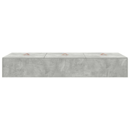 Struttura letto con contenitore Grigio cemento 100 x 200 cm