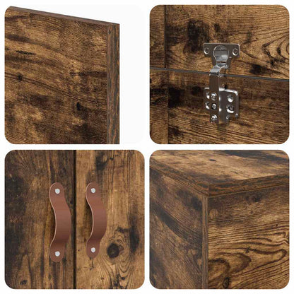 Struttura del letto Rovere fumo 100 x 200 cm Legno multistrato - homemem39