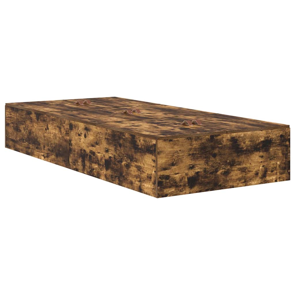 Struttura del letto Rovere fumo 100 x 200 cm Legno multistrato - homemem39