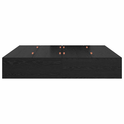 Struttura del letto Rovere nero 200 x 200 cm Legno multistrato - homemem39