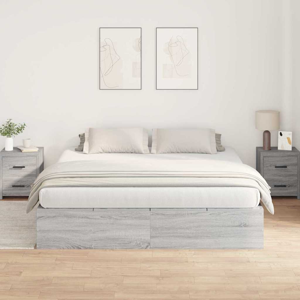 Struttura del letto Grigio sonoma 200 x 200 cm - homemem39