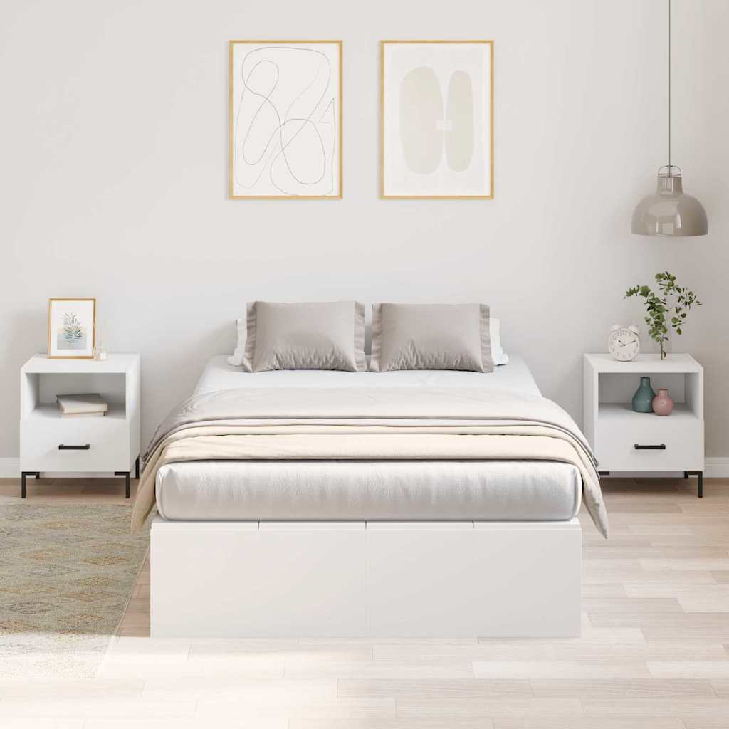Struttura letto con contenitore Bianco 120 x 200 cm