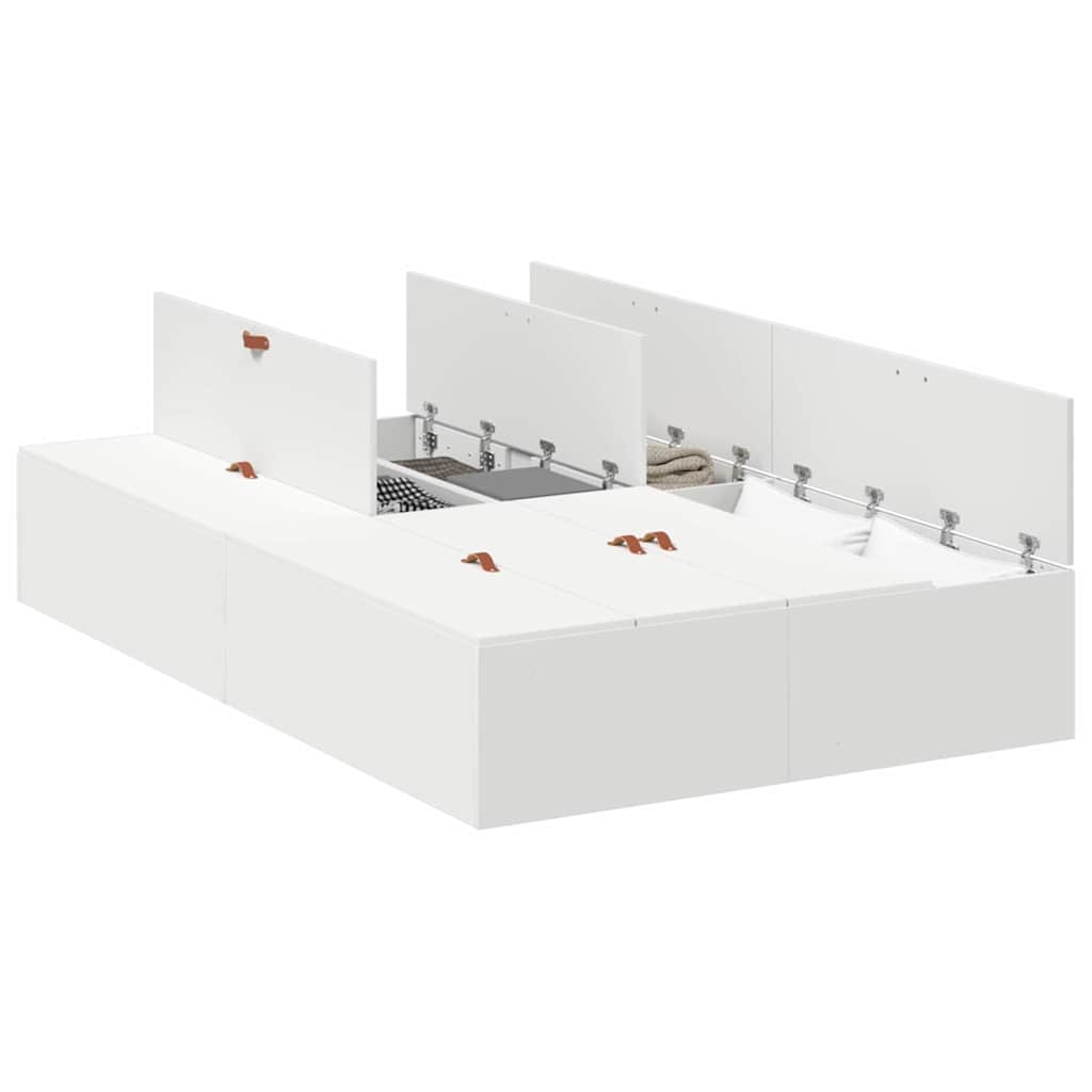 Struttura del letto Bianco 120 x 200 cm Legno multistrato - homemem39