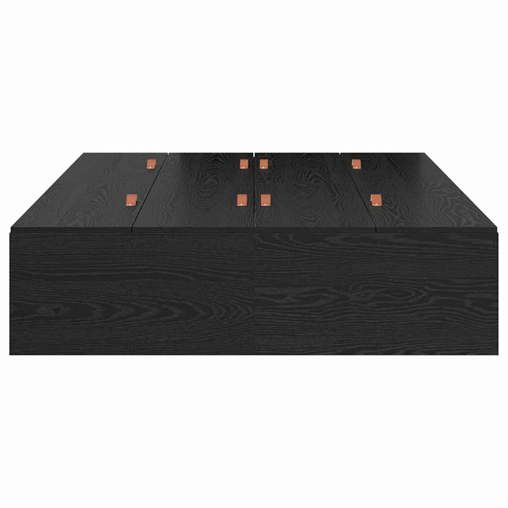 Struttura del letto Rovere nero 120 x 200 cm Legno multistrato - homemem39