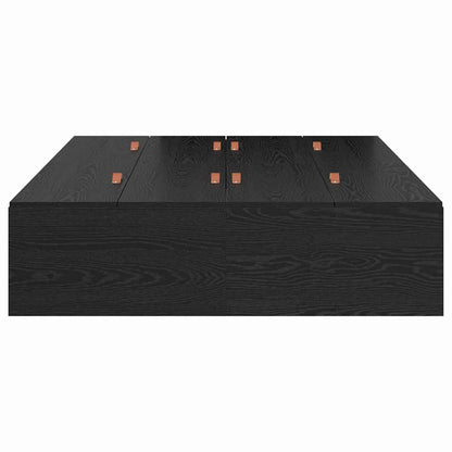 Struttura del letto Rovere nero 120 x 200 cm Legno multistrato - homemem39