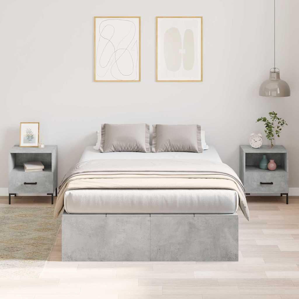 Struttura del letto Grigio cemento 120 x 200 cm - homemem39