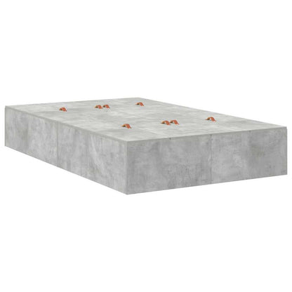 Struttura letto con contenitore Grigio cemento 120 x 200 cm