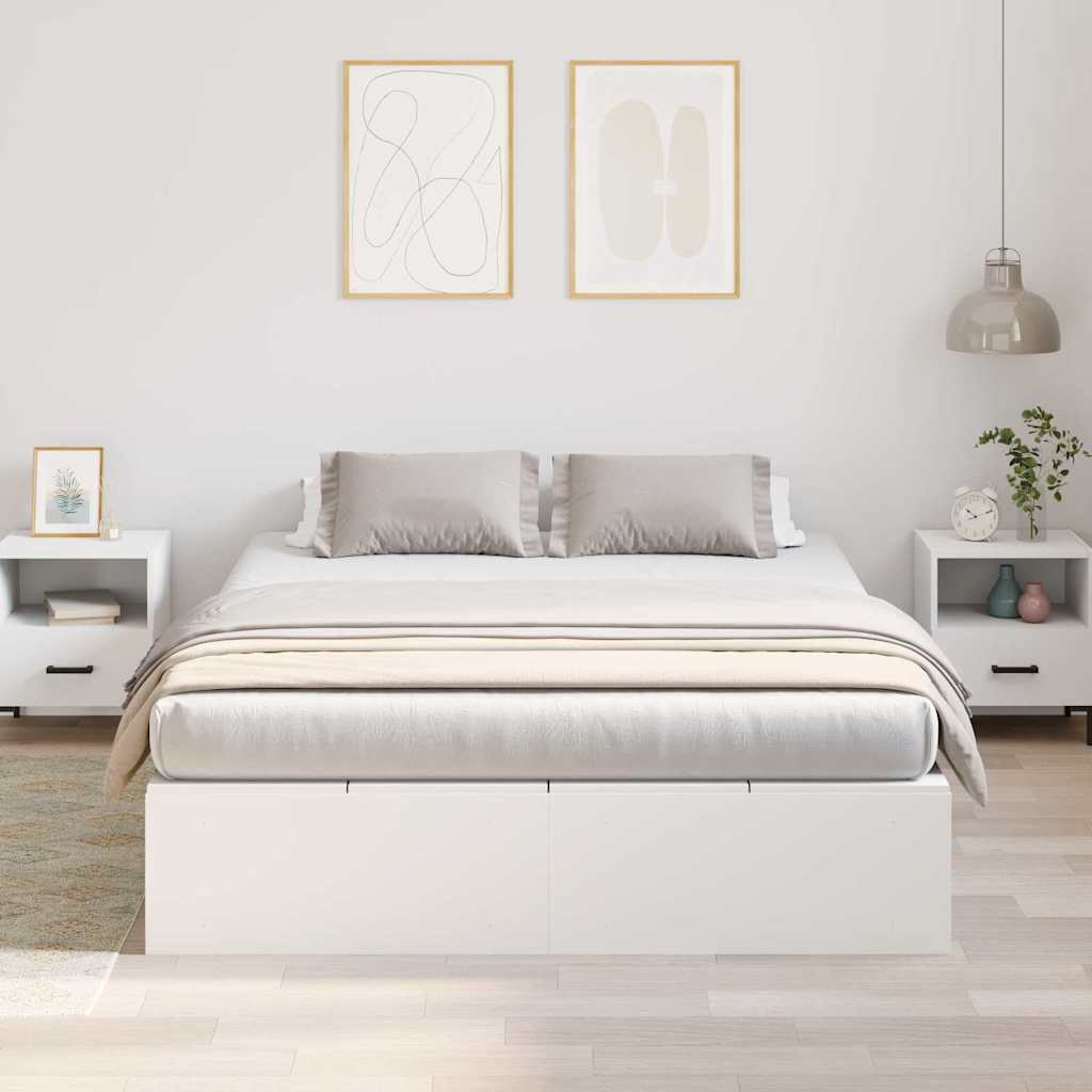 Struttura letto con contenitore Bianco 140 x 200 cm