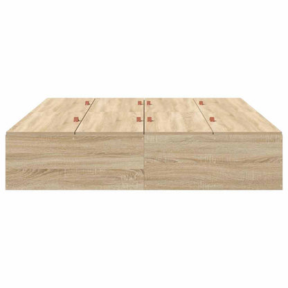 Struttura letto con contenitore Rovere Sonoma 140 x 200 cm