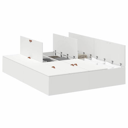 Struttura del letto Bianco 150 x 200 cm Legno multistrato - homemem39