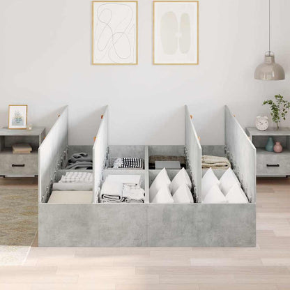 Struttura del letto Grigio cemento 150 x 200 cm - homemem39