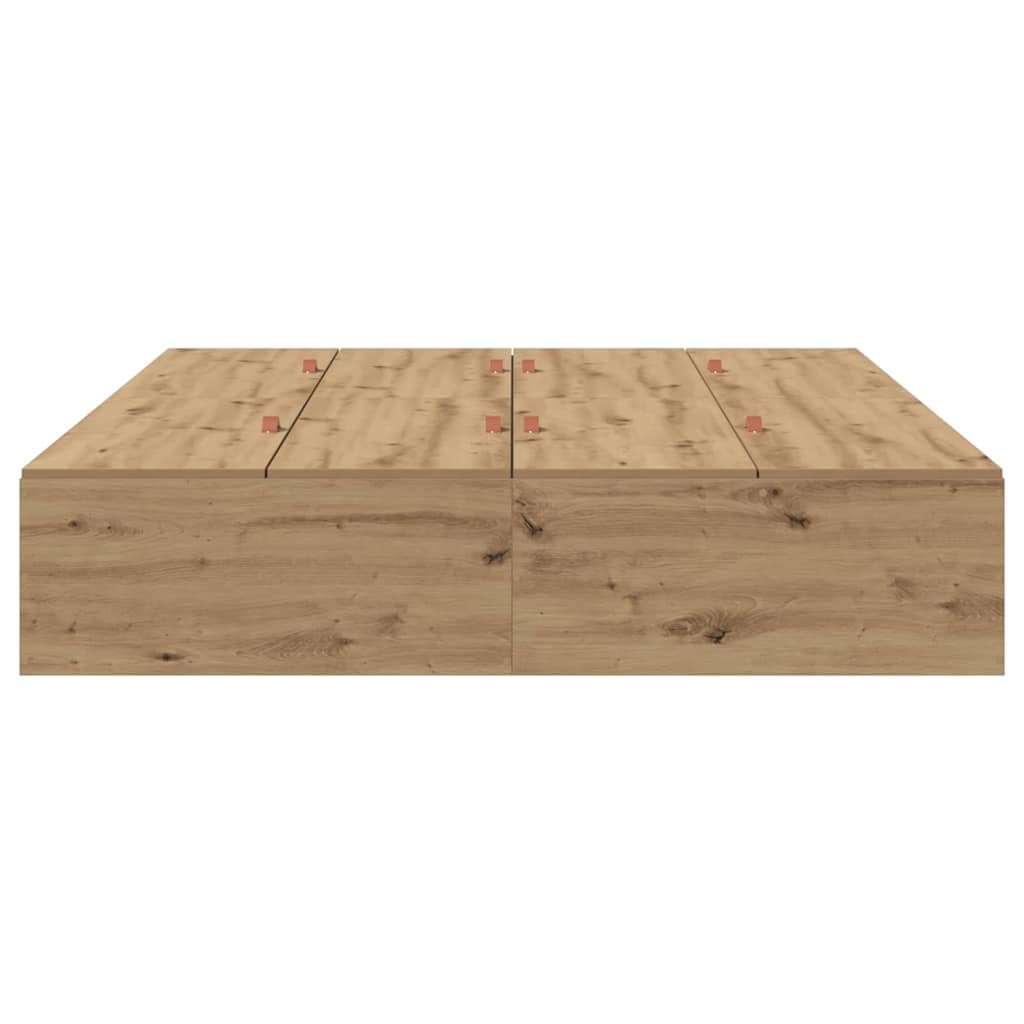 Struttura del letto rovere artigianale 150 x 200 cm - homemem39