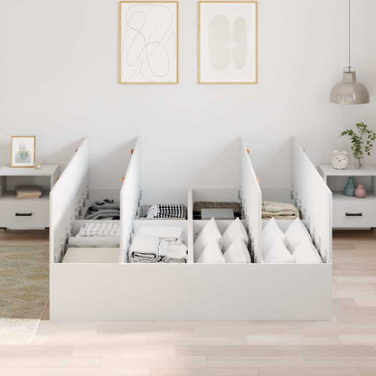 Struttura del letto Bianco 160 x 200 cm Legno multistrato - homemem39
