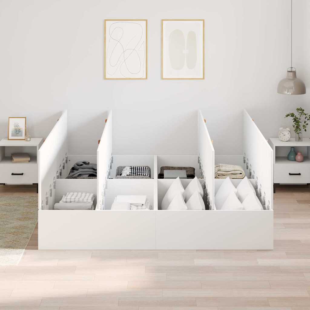 Struttura letto con contenitore Bianco 180 x 200 cm | homemem39