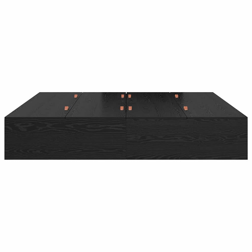 Struttura del letto Rovere nero 180 x 200 cm Legno multistrato - homemem39