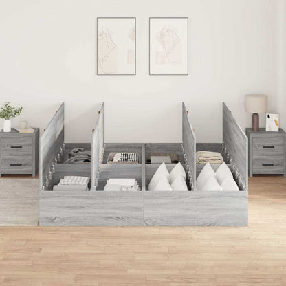Struttura letto con contenitore Grigio Sonoma 180 x 200 cm