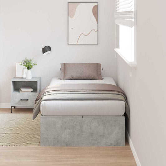 Struttura del letto Grigio cemento 90 x 190 cm - homemem39