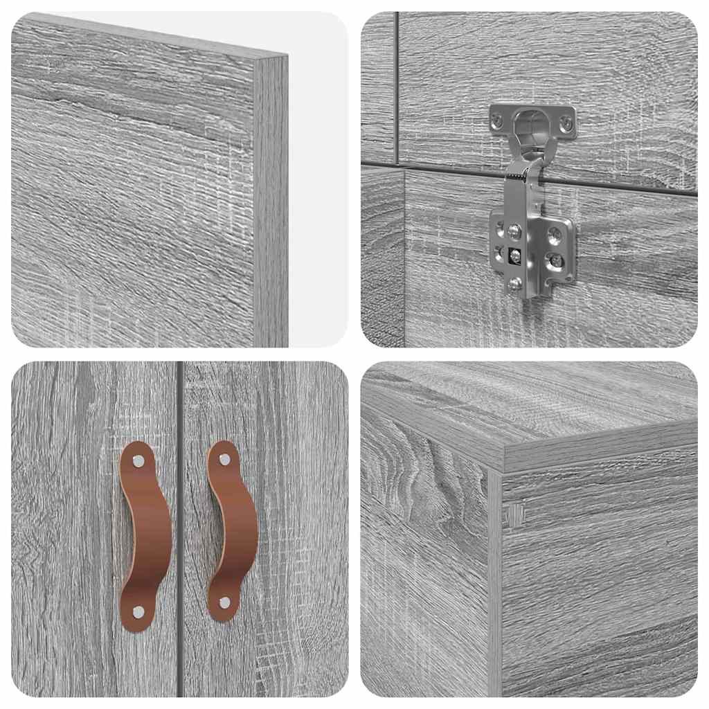 Struttura letto con contenitore Grigio Sonoma 90 x 190 cm