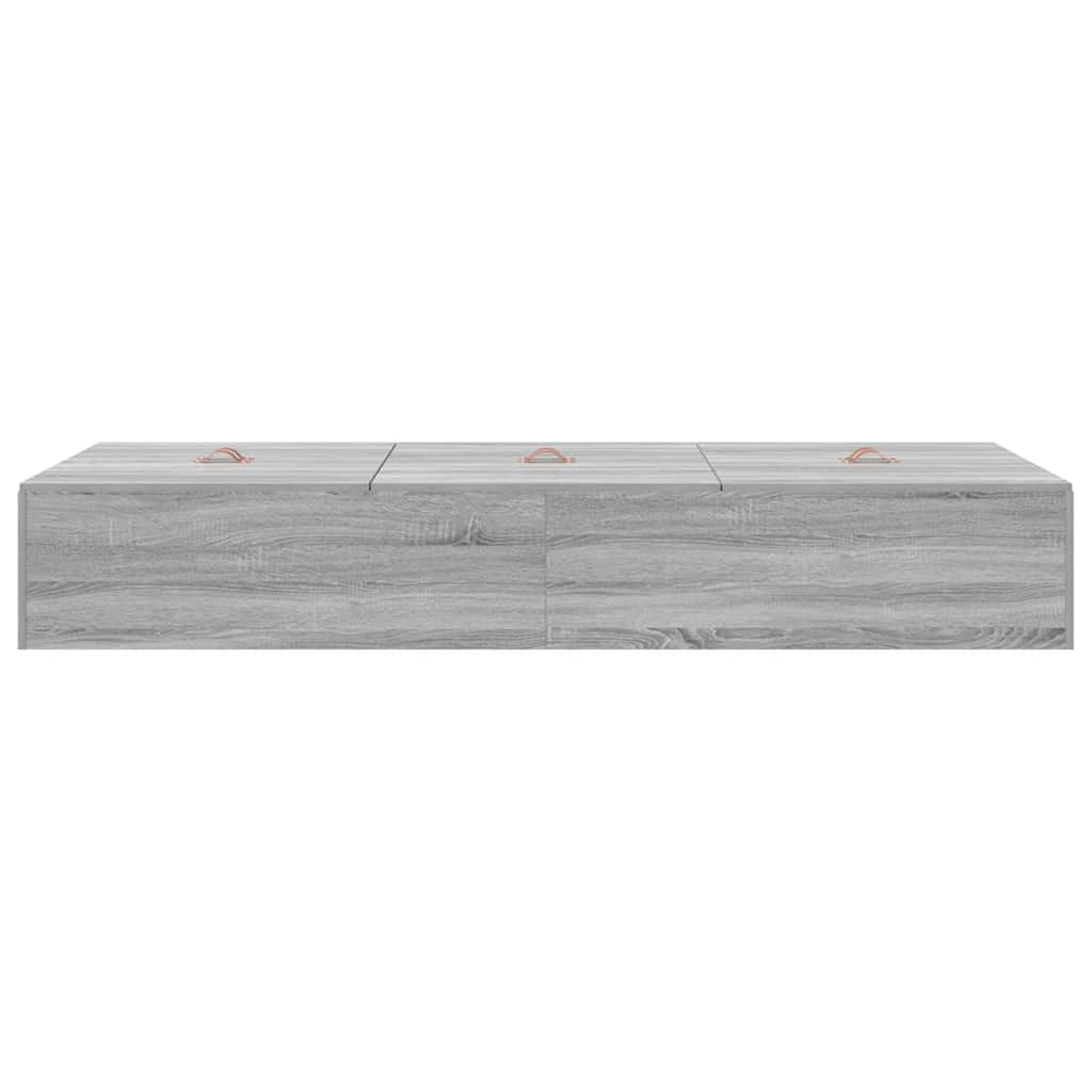 Struttura letto con contenitore Grigio Sonoma 90 x 190 cm | homemem39