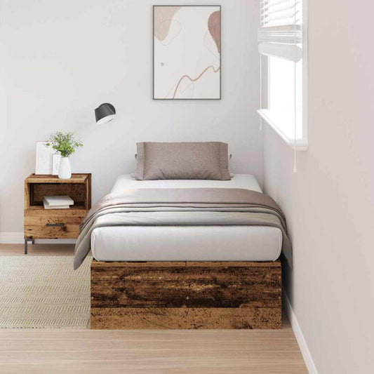 Struttura letto con contenitore Legno vecchio 70 x 190 cm