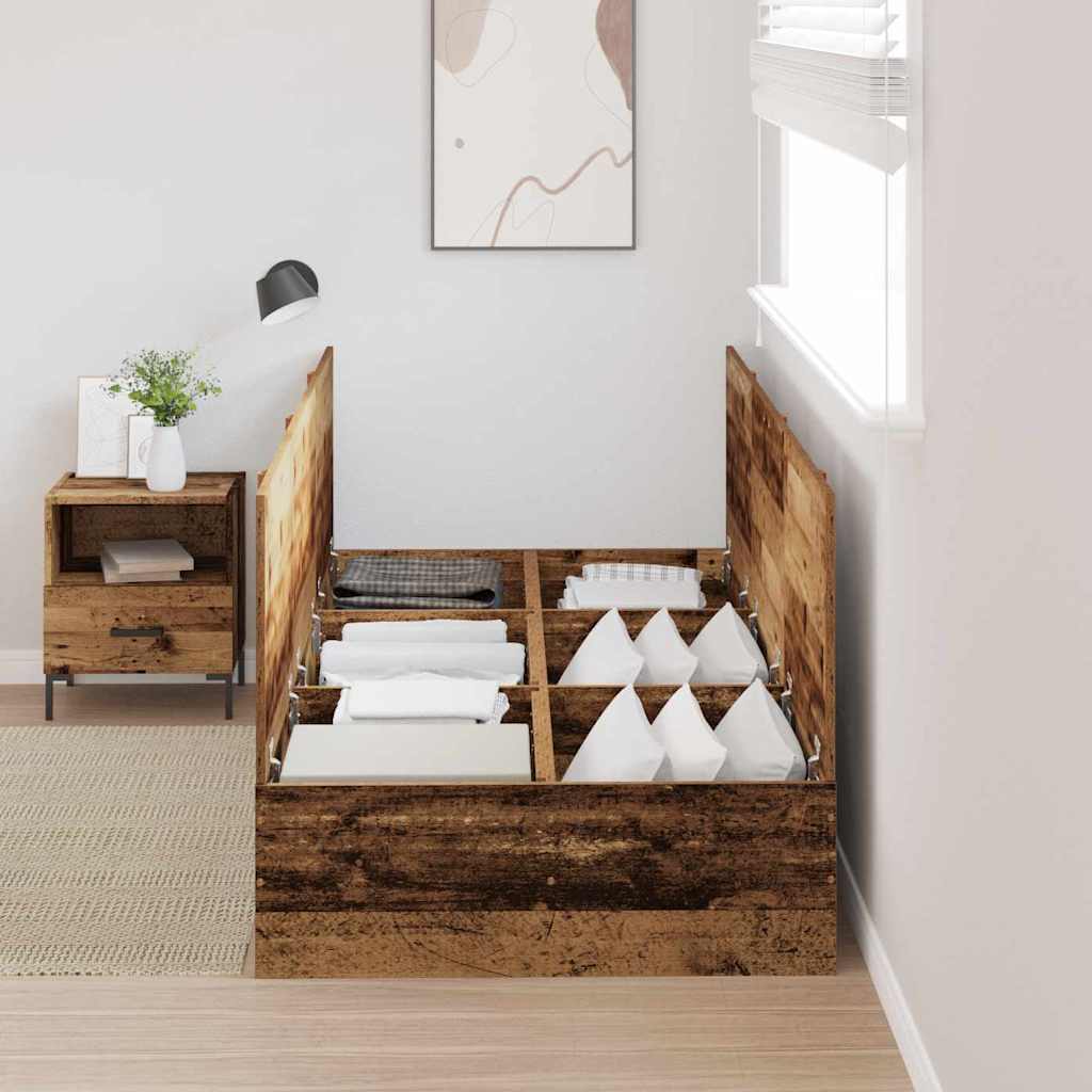 Struttura letto con contenitore Legno vecchio 70 x 190 cm