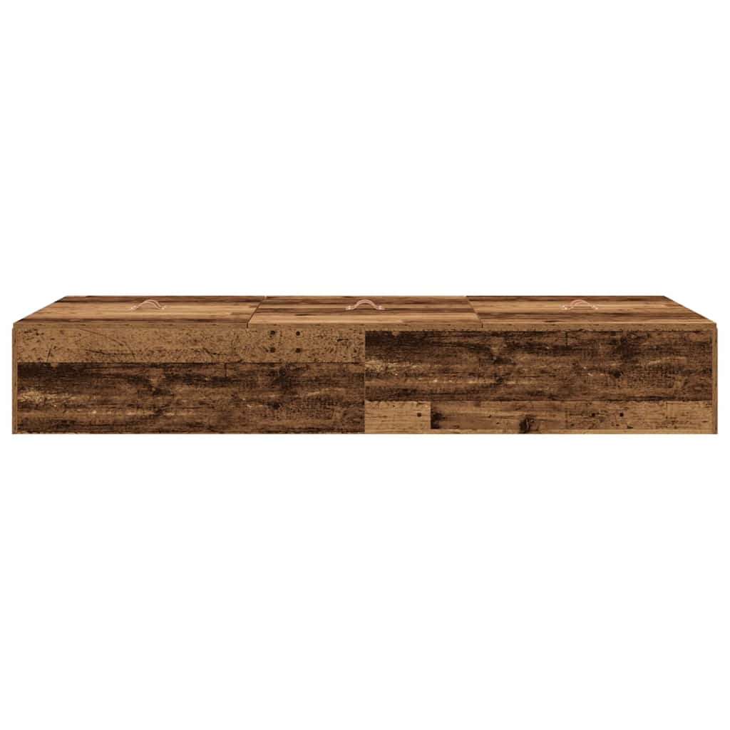 Struttura letto con contenitore Legno vecchio 70 x 190 cm