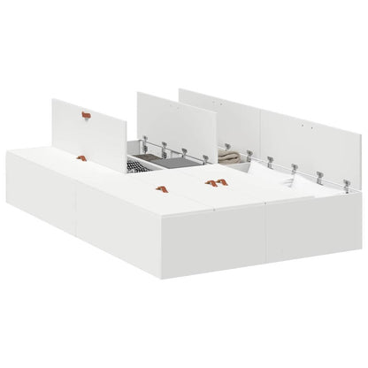 Struttura del letto Bianco 120 x 190 cm Legno multistrato - homemem39