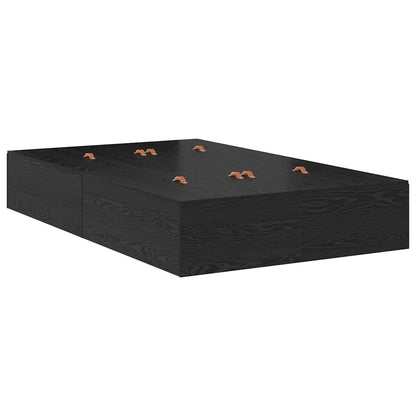 Struttura del letto Rovere nero 120 x 190 cm Legno multistrato - homemem39