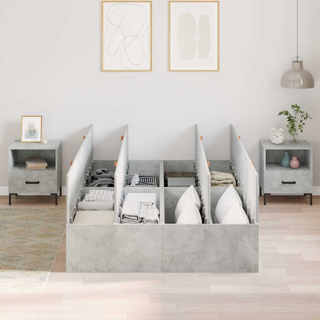 Struttura del letto Grigio cemento 120 x 190 cm - homemem39