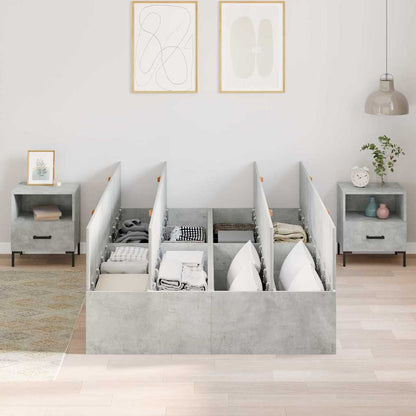 Struttura letto con contenitore Grigio cemento 120 x 190 cm