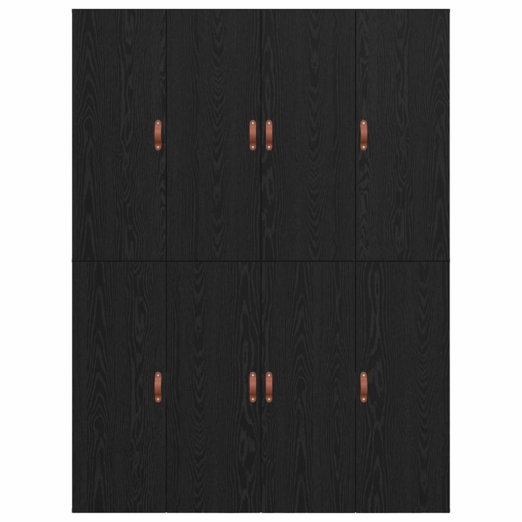 Struttura del letto Rovere nero 140 x 190 cm Legno multistrato - homemem39
