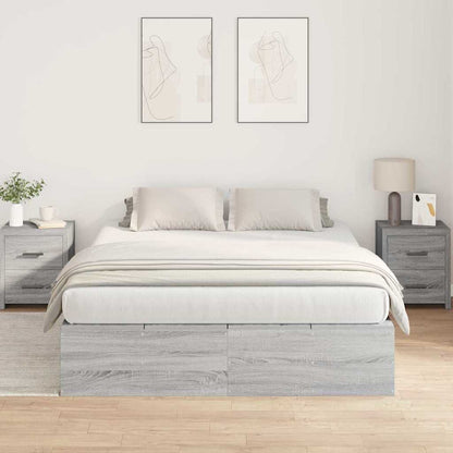 Struttura letto con contenitore Grigio Sonoma 135 x 190 cm