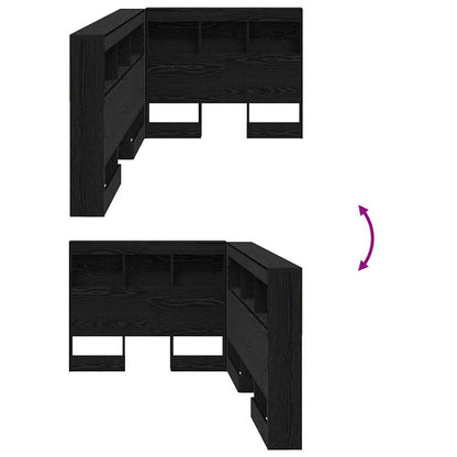 Testata contenitore Rovere Nero 80 cm Legno multistrato