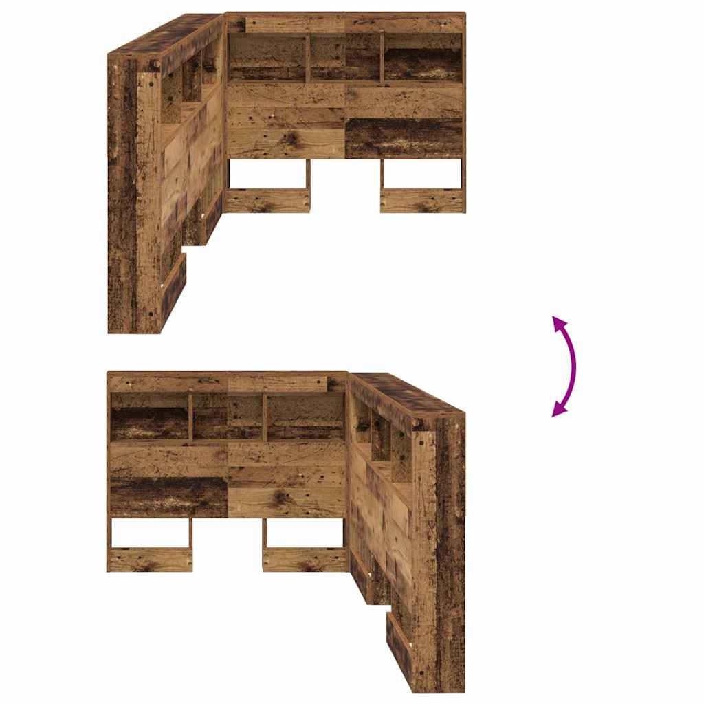 Testata contenitore Legno vecchio 80 cm Legno multistrato