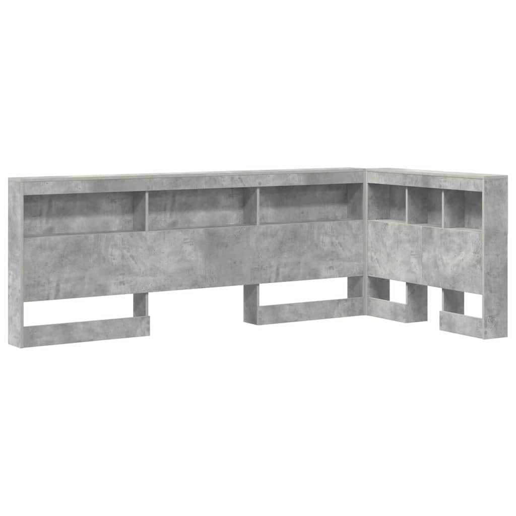 Testata contenitore Grigio cemento 90 cm Legno multistrato