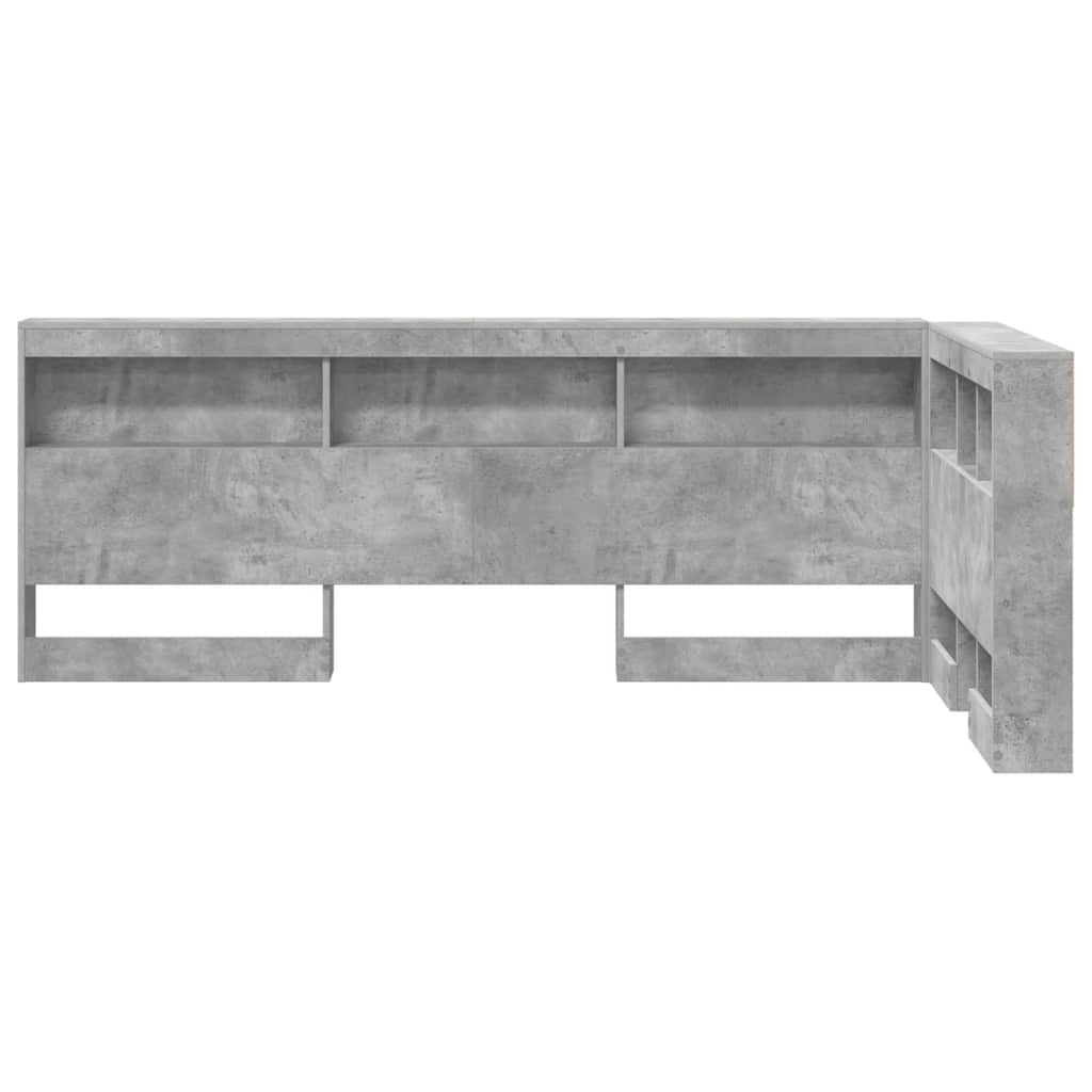 Testata contenitore Grigio cemento 90 cm Legno multistrato