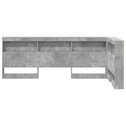 Testata contenitore Grigio cemento 90 cm Legno multistrato