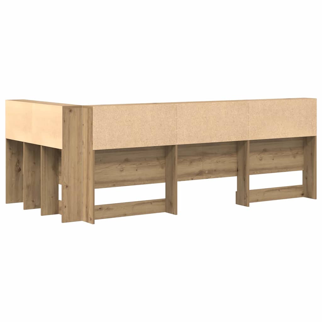 Testata contenitore Rovere artigianale 90 cm Legno multistrato