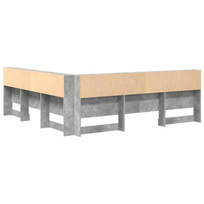 Testata contenitore Grigio cemento 200 cm Legno multistrato