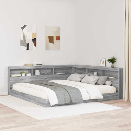 Testata contenitore Grigio Sonoma 200 cm Legno multistrato
