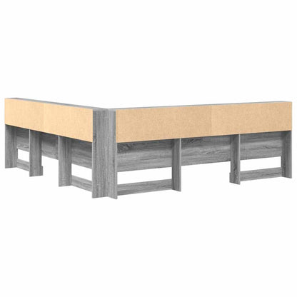 Testata contenitore Grigio Sonoma 200 cm Legno multistrato
