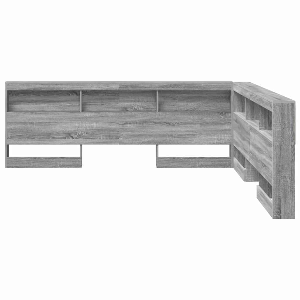 Testata contenitore Grigio Sonoma 200 cm Legno multistrato