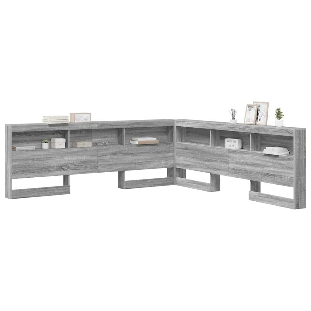 Testata contenitore Grigio Sonoma 200 cm Legno multistrato