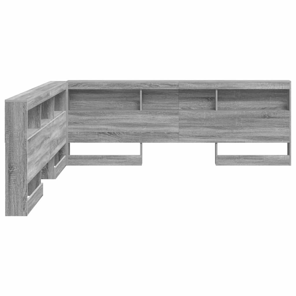 Testata contenitore Grigio Sonoma 200 cm Legno multistrato