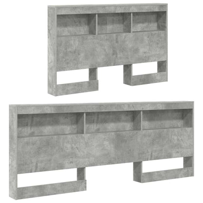 Testata contenitore Grigio cemento 120 cm Legno multistrato