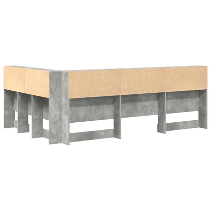 Testata contenitore Grigio cemento 120 cm Legno multistrato