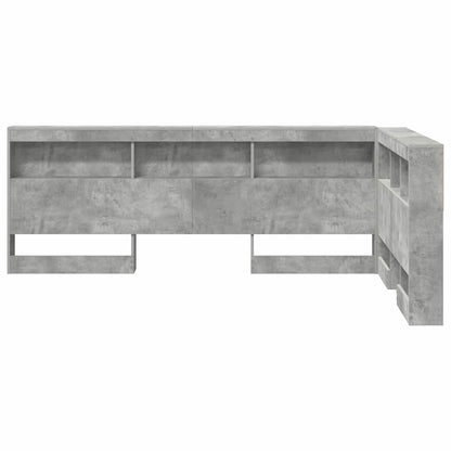 Testata contenitore Grigio cemento 120 cm Legno multistrato