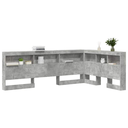 Testata contenitore Grigio cemento 120 cm Legno multistrato