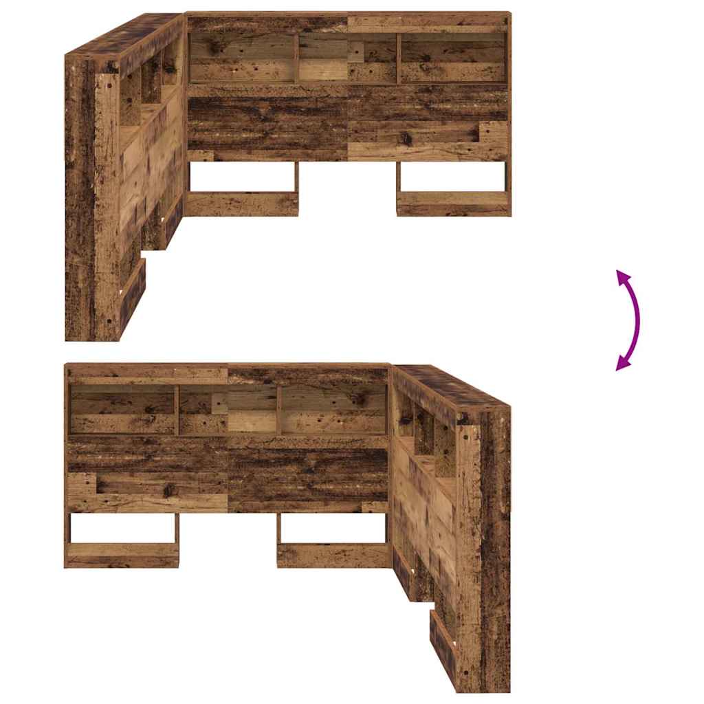 Testata contenitore Legno vecchio 120 cm Legno multistrato